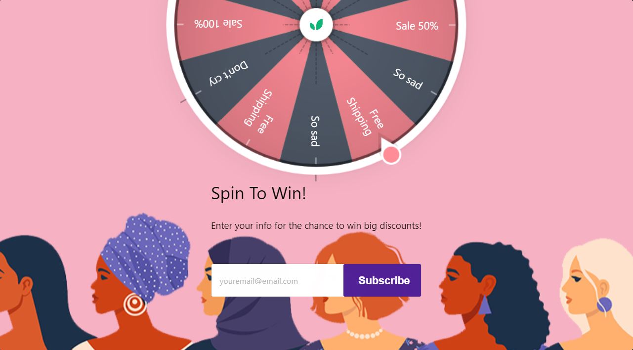 Bạn có thể sử dụng ứng dụng SiteKit Promotion Bar & Popup của ShopBase để tạo Vòng quay may mắn, giúp khách lấy mã giảm giá và giúp cửa hàng thu thập thông tin email của khách hàng.